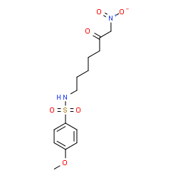 ChemSpider 2D Image | 4-Methoxy-N-(7-nitro-6-oxoheptyl)benzenesulfonamide | C14H20N2O6S