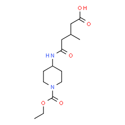 ChemSpider 2D Image | 5-{[1-(Ethoxycarbonyl)-4-piperidinyl]amino}-3-methyl-5-oxopentanoic acid | C14H24N2O5