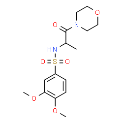 ChemSpider 2D Image | 3,4-Dimethoxy-N-[1-(4-morpholinyl)-1-oxo-2-propanyl]benzenesulfonamide | C15H22N2O6S