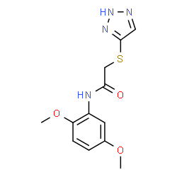 ChemSpider 2D Image | acetamide, N-(2,5-dimethoxyphenyl)-2-(1H-1,2,3-triazol-5-ylthio)- | C12H14N4O3S