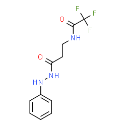 ChemSpider 2D Image | 2,2,2-Trifluoro-N-[3-oxo-3-(2-phenylhydrazino)propyl]acetamide | C11H12F3N3O2
