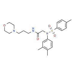 ChemSpider 2D Image | 2-[N-(3,4-dimethylphenyl)-4-methylbenzenesulfonamido]-N-[3-(morpholin-4-yl)propyl]acetamide | C24H33N3O4S