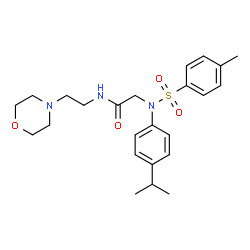 ChemSpider 2D Image | N~2~-(4-Isopropylphenyl)-N~2~-[(4-methylphenyl)sulfonyl]-N-[2-(4-morpholinyl)ethyl]glycinamide | C24H33N3O4S