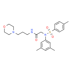 ChemSpider 2D Image | N~2~-(3,5-Dimethylphenyl)-N~2~-[(4-methylphenyl)sulfonyl]-N-[3-(4-morpholinyl)propyl]glycinamide | C24H33N3O4S