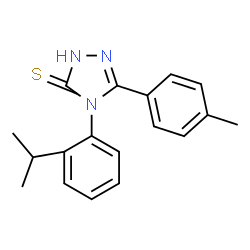 ChemSpider 2D Image | 4-(2-Isopropyl-phenyl)-5-p-tolyl-4H-[1,2,4]triazole-3-thiol | C18H19N3S