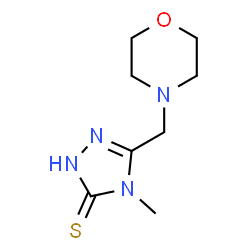 ChemSpider 2D Image | 4H-1,2,4-triazole-3-thiol, 4-methyl-5-(4-morpholinylmethyl)- | C8H14N4OS