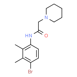 ChemSpider 2D Image | N-(4-Bromo-2,3-dimethylphenyl)-2-(1-piperidinyl)acetamide | C15H21BrN2O