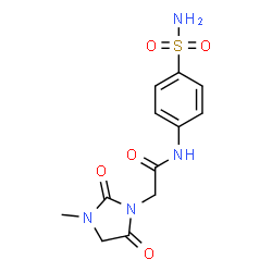 ChemSpider 2D Image | 2-(3-Methyl-2,5-dioxo-1-imidazolidinyl)-N-(4-sulfamoylphenyl)acetamide | C12H14N4O5S