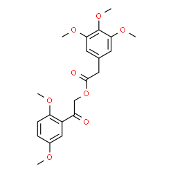 ChemSpider 2D Image | 2-(2,5-Dimethoxyphenyl)-2-oxoethyl (3,4,5-trimethoxyphenyl)acetate | C21H24O8
