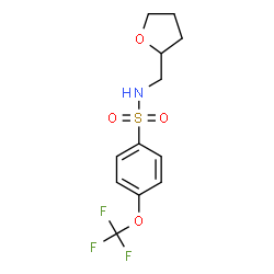 ChemSpider 2D Image | N-(Tetrahydro-2-furanylmethyl)-4-(trifluoromethoxy)benzenesulfonamide | C12H14F3NO4S