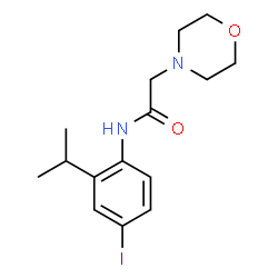 ChemSpider 2D Image | N-(4-Iodo-2-isopropylphenyl)-2-(4-morpholinyl)acetamide | C15H21IN2O2