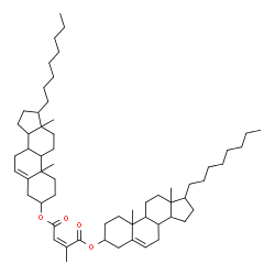ChemSpider 2D Image | Bis(10,13-dimethyl-17-octyl-2,3,4,7,8,9,10,11,12,13,14,15,16,17-tetradecahydro-1H-cyclopenta[a]phenanthren-3-yl) (2Z)-2-methyl-2-butenedioate | C59H94O4