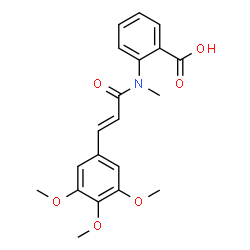 ChemSpider 2D Image | 2-{Methyl-[3-(3,4,5-trimethoxy-phenyl)-acryloyl]-amino}-benzoic acid | C20H21NO6