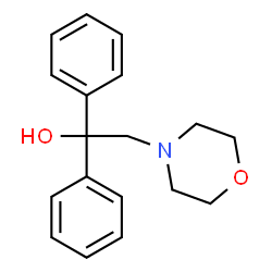 ChemSpider 2D Image | 2-(4-Morpholinyl)-1,1-diphenylethanol | C18H21NO2