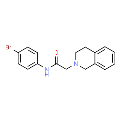 ChemSpider 2D Image | N-(4-Bromophenyl)-2-(3,4-dihydro-2(1H)-isoquinolinyl)acetamide | C17H17BrN2O
