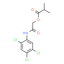 ChemSpider 2D Image | 2-Oxo-2-[(2,4,5-trichlorophenyl)amino]ethyl 2-methylpropanoate | C12H12Cl3NO3