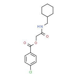 ChemSpider 2D Image | 2-[(Cyclohexylmethyl)amino]-2-oxoethyl 4-chlorobenzoate | C16H20ClNO3