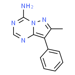 ChemSpider 2D Image | 7-Methyl-8-phenylpyrazolo[1,5-a][1,3,5]triazin-4-amine | C12H11N5