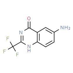 ChemSpider 2D Image | 6-Amino-2-(trifluoromethyl)-4(1H)-quinazolinone | C9H6F3N3O