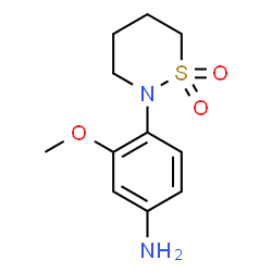 ChemSpider 2D Image | 4-(1,1-Dioxido-1,2-thiazinan-2-yl)-3-methoxyaniline | C11H16N2O3S