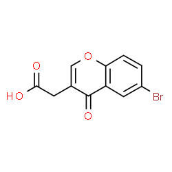 ChemSpider 2D Image | (6-Bromo-4-oxo-4H-chromen-3-yl)acetic acid | C11H7BrO4