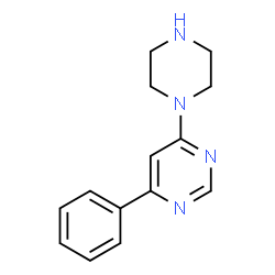 ChemSpider 2D Image | 4-Phenyl-6-(1-piperazinyl)pyrimidine | C14H16N4