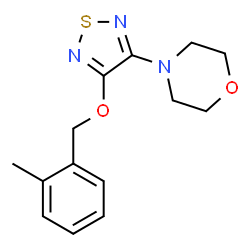 ChemSpider 2D Image | 4-{4-[(2-Methylbenzyl)oxy]-1,2,5-thiadiazol-3-yl}morpholine | C14H17N3O2S