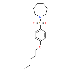 ChemSpider 2D Image | 1-{[4-(Pentyloxy)phenyl]sulfonyl}azepane | C17H27NO3S