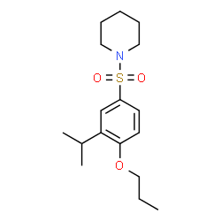 ChemSpider 2D Image | 1-[(3-Isopropyl-4-propoxyphenyl)sulfonyl]piperidine | C17H27NO3S