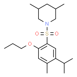 ChemSpider 2D Image | 1-[(5-Isopropyl-4-methyl-2-propoxyphenyl)sulfonyl]-3,5-dimethylpiperidine | C20H33NO3S