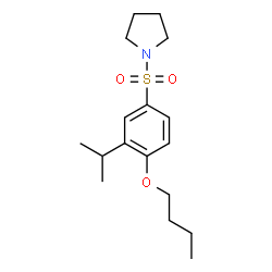 ChemSpider 2D Image | 1-[(4-Butoxy-3-isopropylphenyl)sulfonyl]pyrrolidine | C17H27NO3S