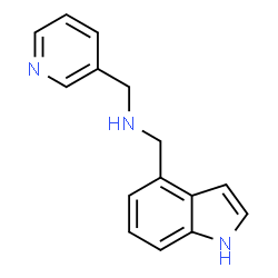 ChemSpider 2D Image | 1-(1H-Indol-4-yl)-N-(3-pyridinylmethyl)methanamine | C15H15N3