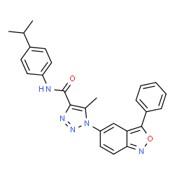 ChemSpider 2D Image | N-(4-Isopropylphenyl)-5-methyl-1-(3-phenyl-2,1-benzoxazol-5-yl)-1H-1,2,3-triazole-4-carboxamide | C26H23N5O2