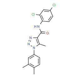 ChemSpider 2D Image | N-(2,4-Dichlorophenyl)-1-(3,4-dimethylphenyl)-5-methyl-1H-1,2,3-triazole-4-carboxamide | C18H16Cl2N4O