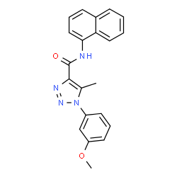 ChemSpider 2D Image | 1-(3-Methoxyphenyl)-5-methyl-N-(1-naphthyl)-1H-1,2,3-triazole-4-carboxamide | C21H18N4O2