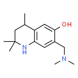 ChemSpider 2D Image | 7-((dimethylamino)methyl)-2,2,4-trimethyl-1,2,3,4-tetrahydroquinolin-6-ol | C15H24N2O