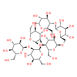 ChemSpider 2D Image | (1S,3R,4R,5S,6S,7R,10S,12R,13S,15R,16R,17S,18S,19R,22S,24R,25R,26R,28R,29R)-16-{[(2R,3R,4S,5S,6R)-4,5-Dihydroxy-6-(hydroxymethyl)-3-{[(2R,3R,4S,5S,6R)-3,4,5-trihydroxy-6-(hydroxymethyl)tetrahydro-2H-p
yran-2-yl]oxy}tetrahydro-2H-pyran-2-yl]oxy}-12,24-bis(hydroxymethyl)-2,9,11,14,21,23,27,30-octaoxapentacyclo[20.2.2.2~10,13~.1~3,7~.1~15,19~]triacontane-4,5,6,17,18,25,26,28,29-nonol (non-preferred na
me) | C36H60O30