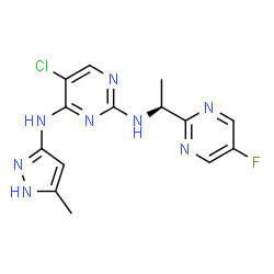ChemSpider 2D Image | AZD1480 | C14H14ClFN8