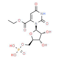 ChemSpider 2D Image | 6-(Ethoxycarbonyl)uridine 5'-(dihydrogen phosphate) | C12H17N2O11P
