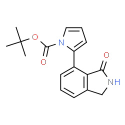 ChemSpider 2D Image | tert-Butyl 2-(3-oxoisoindolin-4-yl)-1H-pyrrole-1-carboxylate | C17H18N2O3