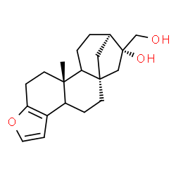 ChemSpider 2D Image | (1S,12R,16R,17R)-17-(Hydroxymethyl)-12-methyl-8-oxapentacyclo[14.2.1.0~1,13~.0~4,12~.0~5,9~]nonadeca-5(9),6-dien-17-ol | C20H28O3