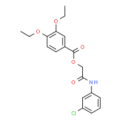 ChemSpider 2D Image | 2-[(3-Chlorophenyl)amino]-2-oxoethyl 3,4-diethoxybenzoate | C19H20ClNO5