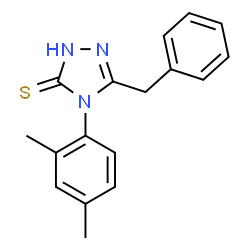 ChemSpider 2D Image | 5-Benzyl-4-(2,4-dimethyl-phenyl)-4H-[1,2,4]triazole-3-thiol | C17H17N3S