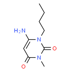 ChemSpider 2D Image | 6-Amino-1-butyl-3-methyl-1H-pyrimidine-2,4-dione | C9H15N3O2