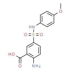 ChemSpider 2D Image | 2-Amino-5-(4-methoxy-phenylsulfamoyl)-benzoic acid | C14H14N2O5S