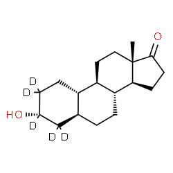 ChemSpider 2D Image | (3alpha,5alpha)-3-Hydroxy(2,2,3,4,4-~2~H_5_)estran-17-one | C18H23D5O2