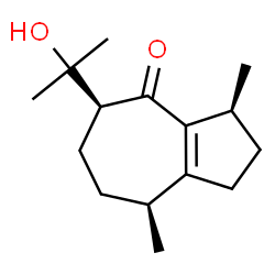 ChemSpider 2D Image | (3S,5S,8S)-5-(2-Hydroxy-2-propanyl)-3,8-dimethyl-2,3,5,6,7,8-hexahydro-4(1H)-azulenone | C15H24O2
