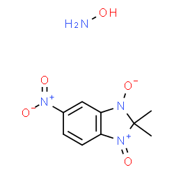 ChemSpider 2D Image | 2,2-Dimethyl-6-nitro-3-oxo-2,3-dihydro-1H-benzimidazol-3-ium-1-olate - hydroxylamine (1:1) | C9H12N4O5