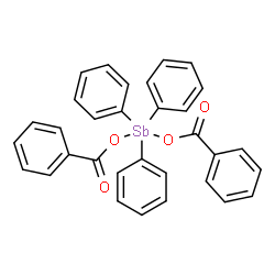 ChemSpider 2D Image | Bis(benzoyloxy)(triphenyl)stiborane | C32H25O4Sb