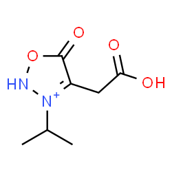 ChemSpider 2D Image | 4-(Carboxymethyl)-3-isopropyl-5-oxo-2,5-dihydro-1,2,3-oxadiazol-3-ium | C7H11N2O4